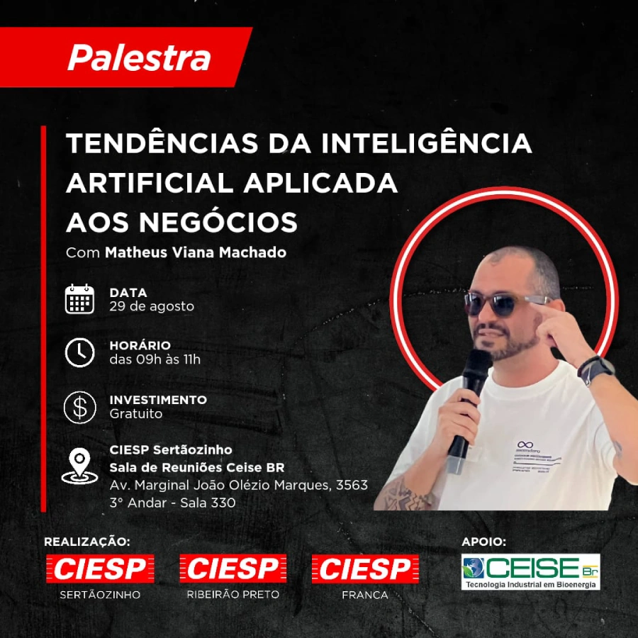 Palestra: Tendências da Inteligência Artificial aplicada aos negócios