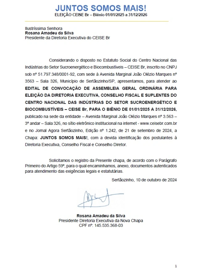 Eleição Diretoria Executiva CEISE Br