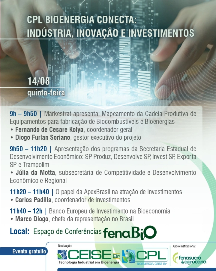 CEISE Br lança mapeamento inédito da indústria de base da cadeia bioenergética na Fenasucro & Agrocana