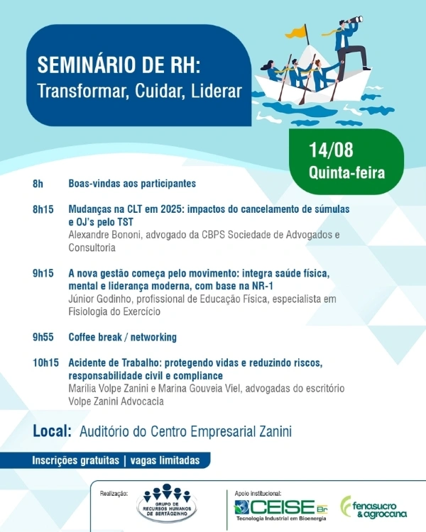 Seminário de RH: Transformar, Cuidar, Liderar